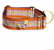 Velvet Flower Embellished Layered Grosgrain/Jacquard